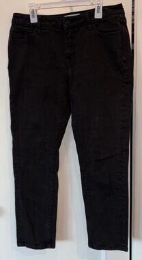 Kate Spade Jeans Womens 28 Black Broome Street Ooh La La Zip Pocket Ankle Crop